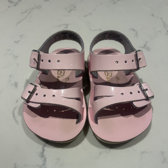 Salt Water Baby Sandal - Sun-San Sea Wee Shiny Pink Size 2 - Picture 1 of 7